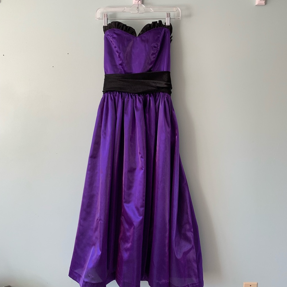 Electric Purple 80s Prom Dress